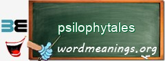 WordMeaning blackboard for psilophytales